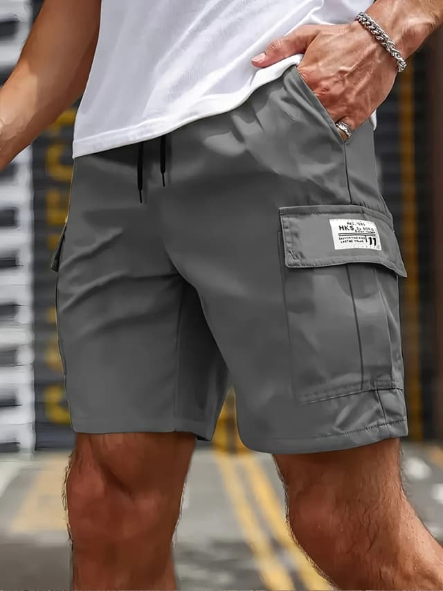 Herenshorts met grote zakken Casual werk Coole broek met punt Losse pasvorm Kleding Taille Sport Mannelijke outfitshorts