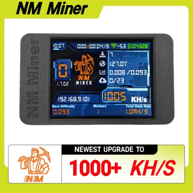 NMMiner NerdMiner V2 Hashrate 1000KH/s Lucky Miner ESP32 2,8 inch Smart Display Crypto Solo Loterij Bitcoin ESP32-2432S028R