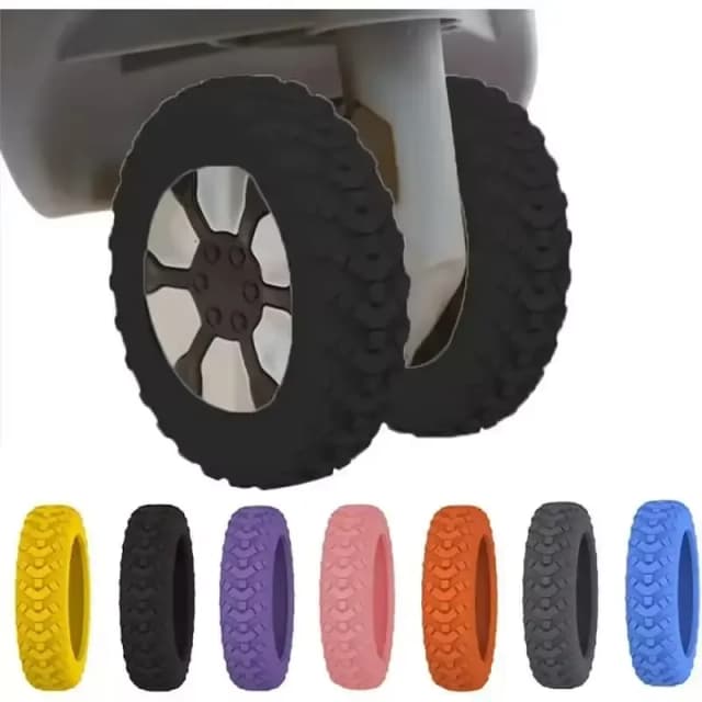 8 Stuks Dikker Textuur Siliconen Wielen Protector Reisbagage Caster Schoenen Verminderen Lawaai Wielen Guard Cover Bagage Accessoires