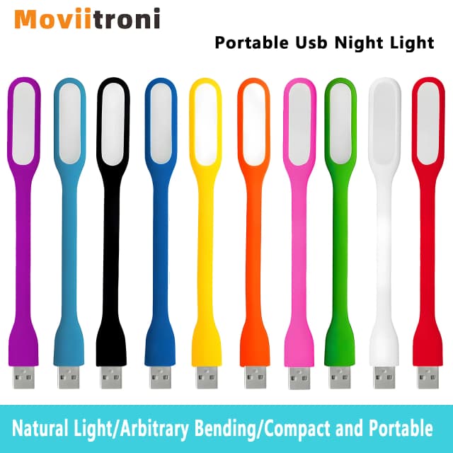 Draagbare USB LED Mini Boek Leeslamp Lamp Kamplamp PC Computer Laptop Mobiele Schat Flexibel Buigbaar Nachtlampje