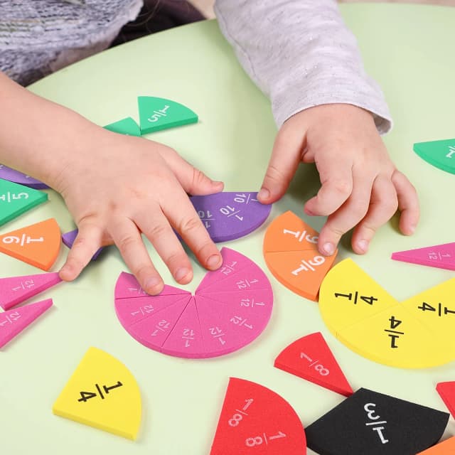 Interactieve breuk wiskundige manipulaties - 9PCS EVA Score optellen en aftrekken berekening demo voor studenten STEM-onderwijs