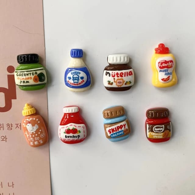 8 stuks koelkastmagneten, Kawaii Cartoon voedsel koelkastmagneten, schattige decoratieve magneten gepersonaliseerde koelkastmagneet lockerkast