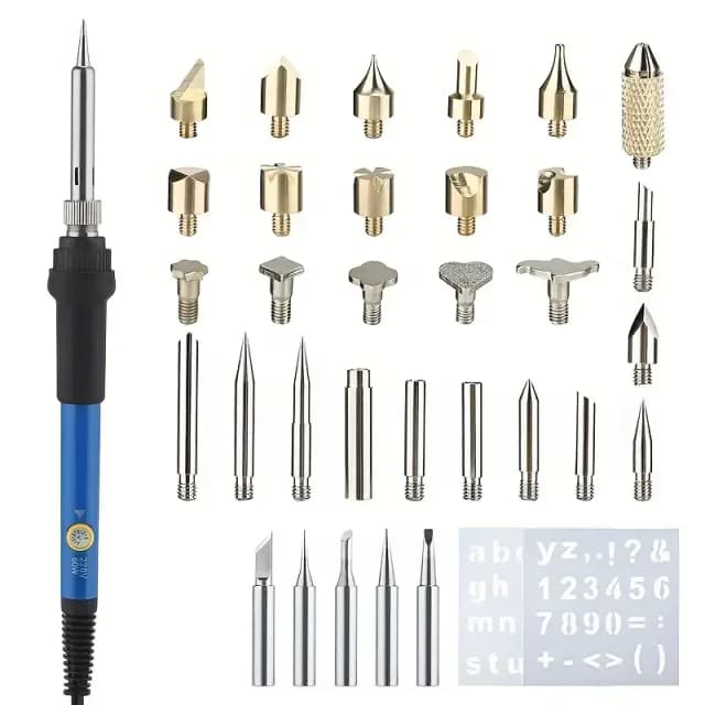 60W Pyrography Tool Kit Hout Embossing Burning Carving Tool Set voor handbediende verstelbare temperatuur soldeerbout