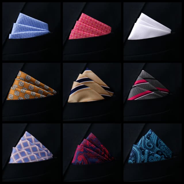 Nieuwe Stijl Zakdoek Hot koop Zwart Pak Accessoires Effen Hoofddoek Mannen Bruiloft Verjaardagscadeau Pochet Paisley