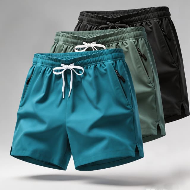 Herenshorts met sneldrogende eigenschappen, trekkoord en ritszakken - Ideaal voor atletische trainingen en gymlessen