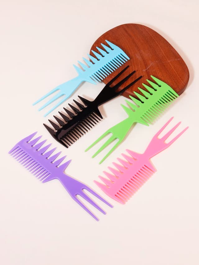 1 multifunctionele visgraatvormige haarborstel met brede tanden ontwerp Afrikaanse olie hoofd salon gereedschapskam Speciaal voor pruiken van echt haar