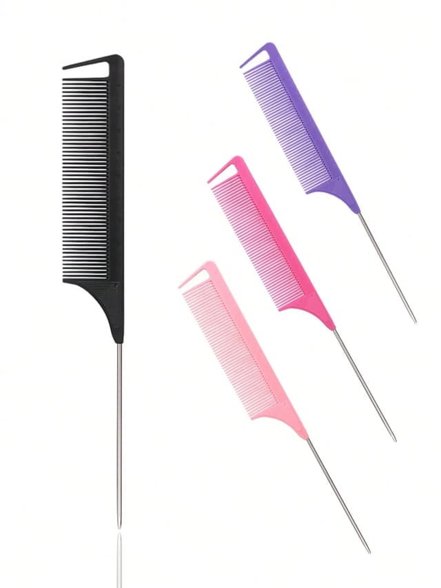 roestvrij staal puntige staart haar professionele haarkam haarborstel salon haarstyling tool haarkam Speciaal voor pruiken van echt haar