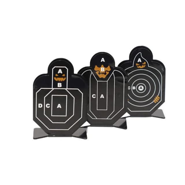 3 stks roestvrij staal doel metalen contact ABCD stalen plaat focus power boemerang dunne plaat zicht doel training outdoor gereedschap