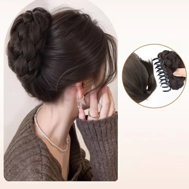 Twist Ball Head Synthetische Pruik Vrouwelijke Grab Clip Hoge Schedel Top Haar Chinese Stijl Jurk Natuurlijke Pluizige Contract