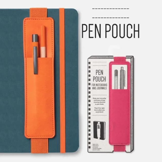 Pu lederen pennenzak, elastische gesp, boek, notitieboekje, mode, schoolpennenetui voor kantoorvergaderingen, gemakkelijk mee te nemen, kantoorstudent, briefpapier