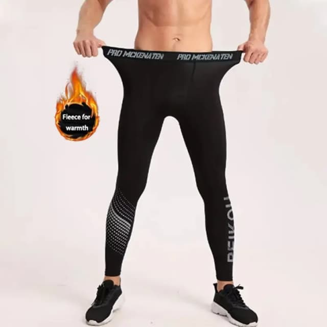Nieuwe thermische herenbroek uit 2025, verdikte herfst- en winterhoge elasticiteit, strakke sportbroek en slim-fit broek