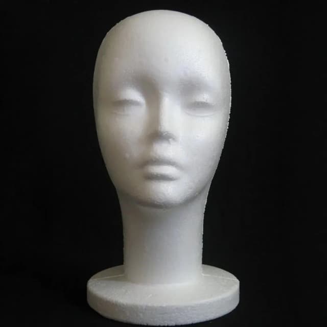 1 stuk vrouwelijk piepschuim mannequin hoofdmodel