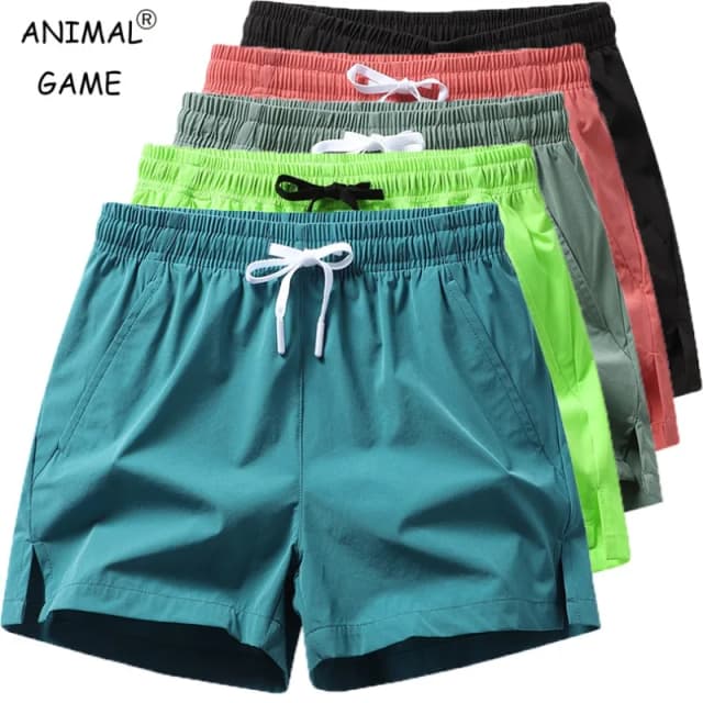 Zomer Heren Sport Joggingbroek Casual Shorts Zakken Basic Effen Kleur Lichtgewicht Broek Jogging Strandshorts Heren