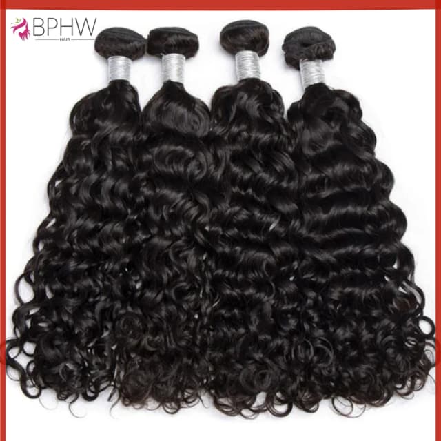 12A Water Wave Bundels Echt haar 100% Onverwerkt Maagdelijk Haar Goedkoop Nat en Golvend Haar 3/4 Bundels Deal Peruaans Diep Golfhaar