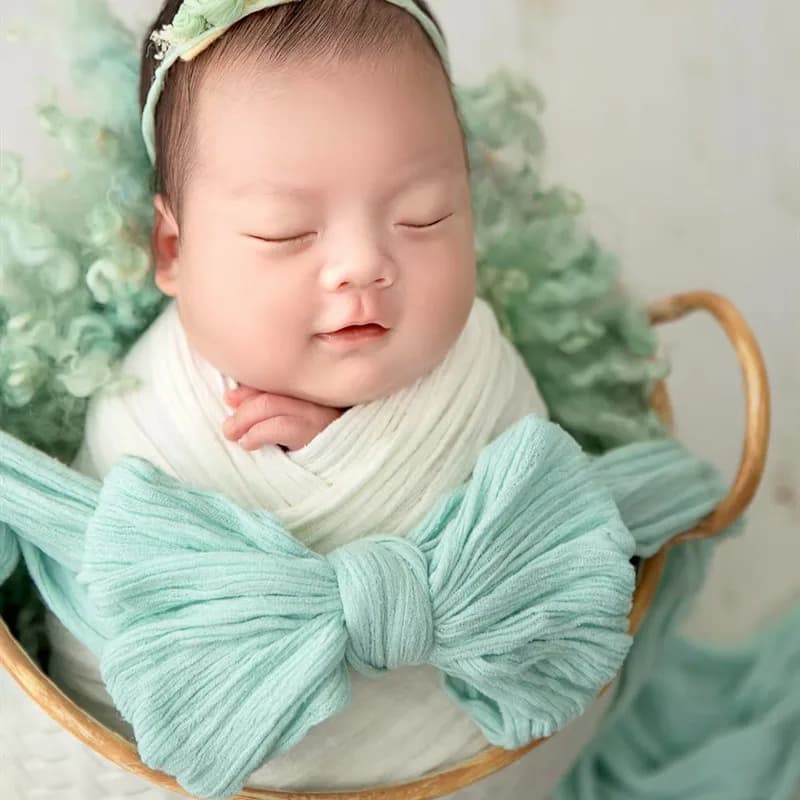 3-meter seersucker wrap voor pasgeboren fotografie rekwisieten, stretch baby wrap voor fotoshoot