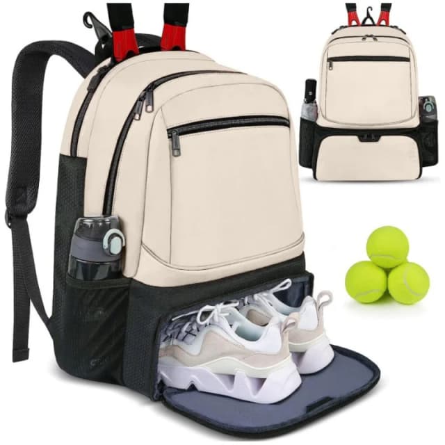 Professionele tennisrugzak Sportracketpakket met grote capaciteit voor 1-2 tennisrackets Outdoor badmintontas met schoenzak