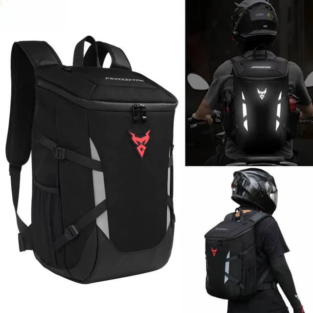 Waterdichte motorrugzak Buitensporten Moto Biker Fietsen Helm Rugzak Reflecterende zakenreislaptoptas