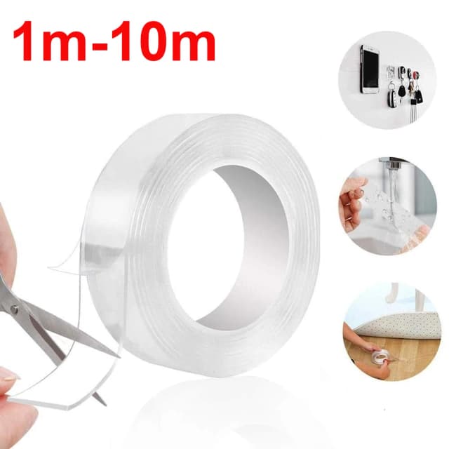 1-10M Dubbelzijdig klevende nanotape 20-50 mm breedte Herbruikbaar Geen sporen Waterdicht Ultrasterk tapestrip Duidelijke montagetape