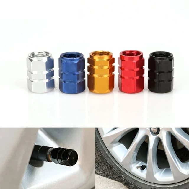 Aluminium Autoband Ventieldopjes Airdust Waterdichte Velg Stem Cover voor Auto's Motoren Fietsen 4 Stuks