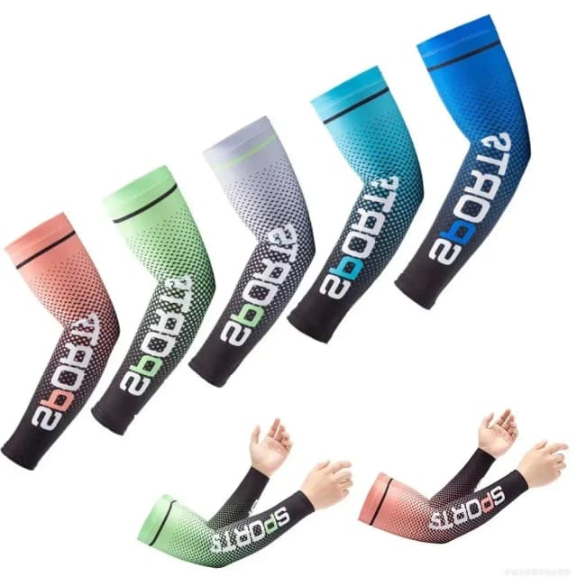 Zomer Nieuwe Zonnebrandcrème Ijs Zijde Mouw UV Zonwering Koeling Antislip Armmouwen Mannen Vrouwen Outdoor Sport Fietsen Mouw