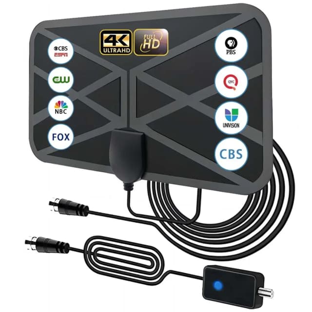 4K TV-antenne Binnen voor alle digitale tv 30DB High Gain Booster DVB-T/T2 Kabel TV-antenne 500 mijl UHF VHF DTV-antennes Antenne