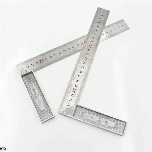 250/300 mm aluminium handvat met roestvrijstalen schaalverdeling Rechte meethoek vierkante liniaal