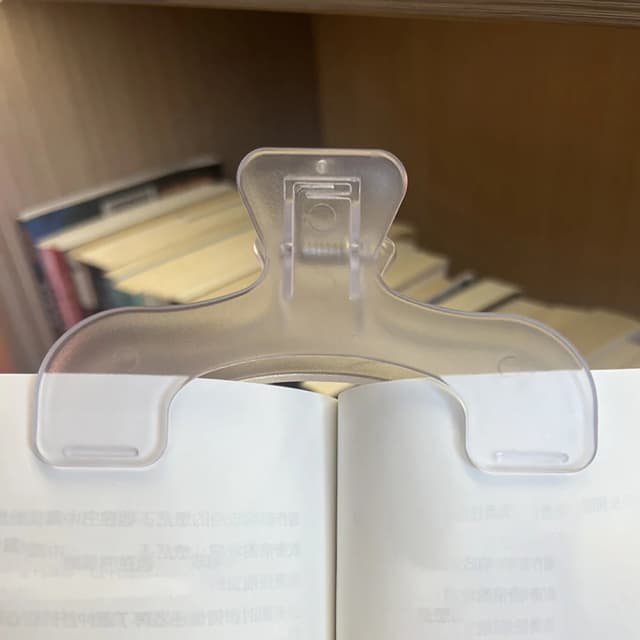 Boekclip Leesclip Kawaii bureauaccessoires Vast om het omslaan van pagina's te voorkomen Transparante, matglazen mapclips