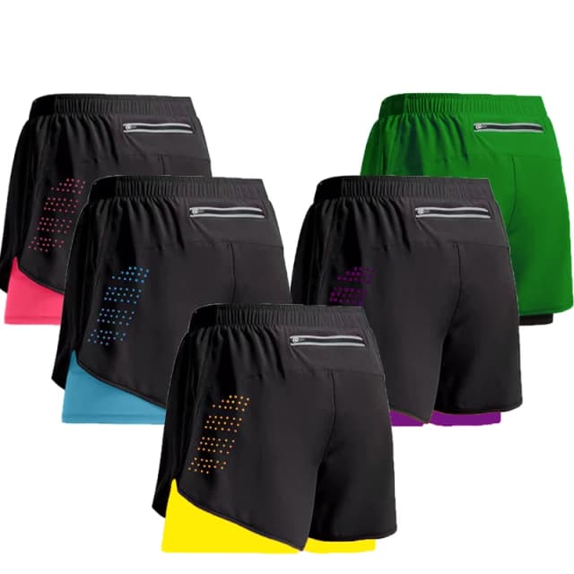 Nieuwe hardloopshorts voor heren Gymsportshorts 2-in-1 sneldrogende trainingstraining Gym Fitness Jogging korte broek Zomer herenshorts