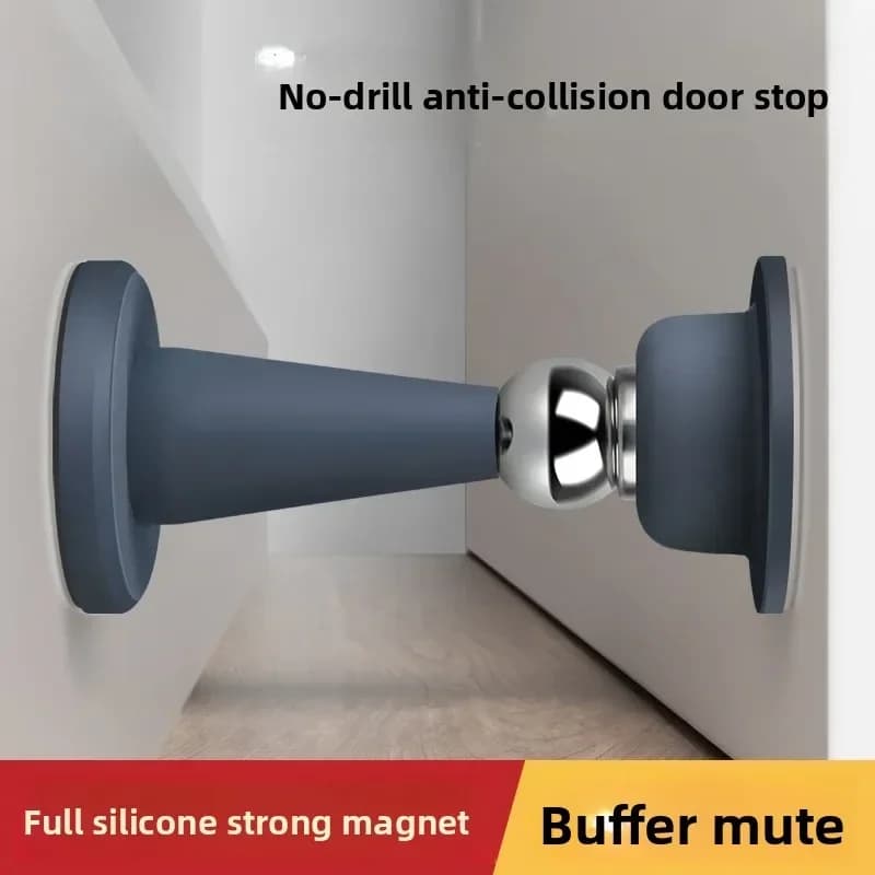 Deurstopper zonder boren voor de deur van de kamer, slaapkamer, vaste muurbescherming, anti-botsing huishoudelijke siliconen vloerstopper met sterke zuigkracht