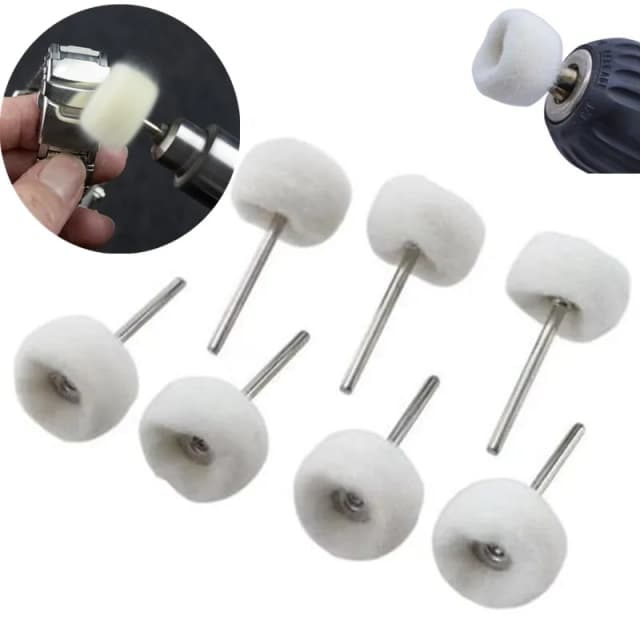 10 Stuks Mini Slijpen Schuren Hoofd Schurende Schijf Vilt 3 Mm Schacht Buffing Wielen Metalen Polish Borstel Boor Rotary Tool accessoires