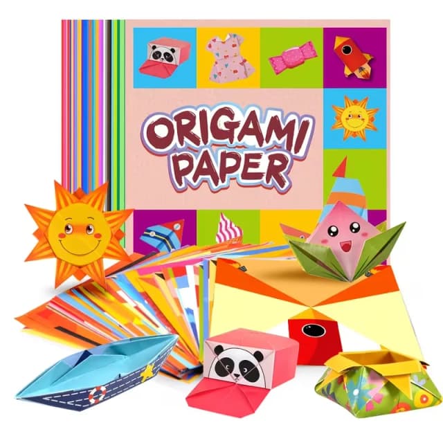 creatieve origami-set, inclusief 54 dubbelzijdige origami-vellen en instructieboekjes, geschikt voor doe-het-zelf-kunst- en knutselprojecten