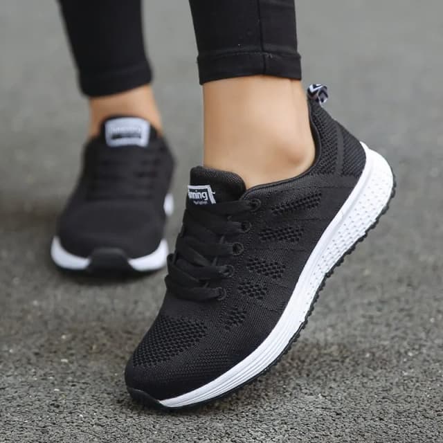 Dames Casual Schoenen Mode Ademend Wandelen Mesh FlatShoessneakers Wit Dames Schoeisel