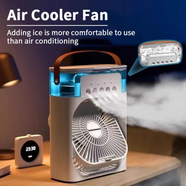 3-in-1 ventilator airconditioner huishoudelijke kleine luchtkoeler LED-nachtlampje draagbare luchtbevochtiger luchtaanpassingsventilator kantoor thuis ventilator nieuw
