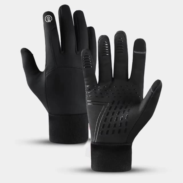 Herfst Winter Outdoor Fietshandschoenen Gym Fitness Sport Hardlopen Warm Touchscreen Antisliphandschoenen Motorhandschoenen Heren Zwart