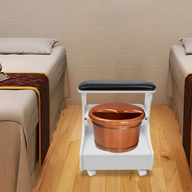 Voetsteun Pedicure Manicure Meubelwagen voor voetenbad Voetbadkruk met wielen