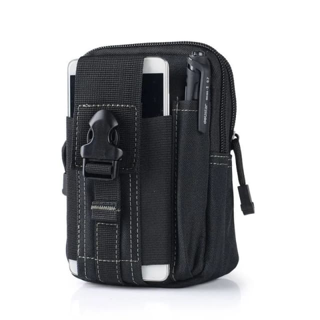 Tactische kleine hangende tas Outdoor Leisure Mini multifunctionele sport Waterdichte mobiele telefoontas Zwarte tactische heuptas