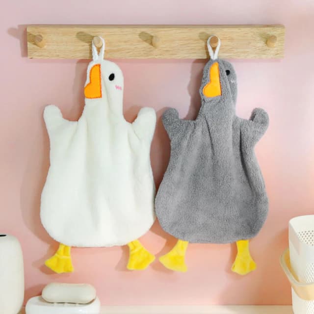 1PC Cartoon Gans Handdoek Keuken Badkamer en Toilet Handdoek Hangend Type met Super Wateropname Sneldrogend