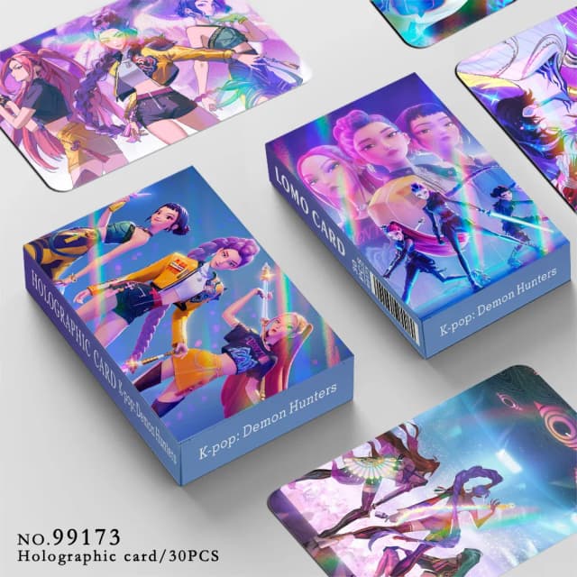 Nieuwe Kpop Demon Hunters 30-laserkaarten K-POP Witch Hunt Cartoon-serie Accessoires LOMO kleine kaarten