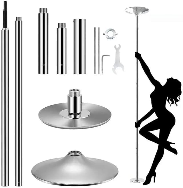 45 mm professionele stripper paaldans spinpaal verwijderbare bar thuis fitnessoefening trainingspaal verstelbaar van 2,35 tot 2,74 m