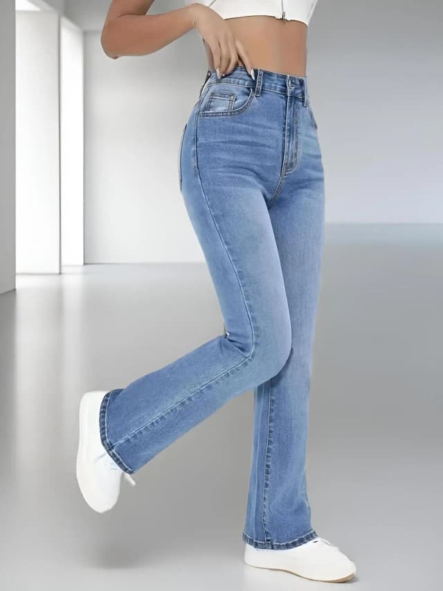 Nieuwe hotjeans voor dames, afslankende casual, veelzijdige, gewassen denimbroek met hoge taille in Europese en Amerikaanse stijl voor dames