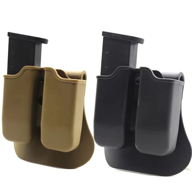 Tactische Dubbele Tijdschrift Holster Universele 9mm.40 Kaliber Stack Mag Houder met 1.5-2 Inch Riemclip en Peddel voor Jacht