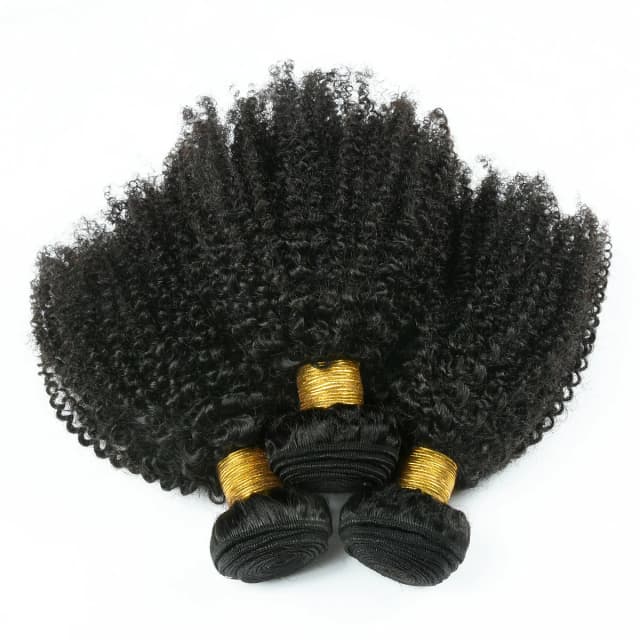 1/3 Afro Kinky Krullend Bundels Braziliaanse Afro Kinky Menselijk Haar Bundels Deal 8-28 "Hair Extensions Krullend Menselijk Haar Weave voor Vrouwen