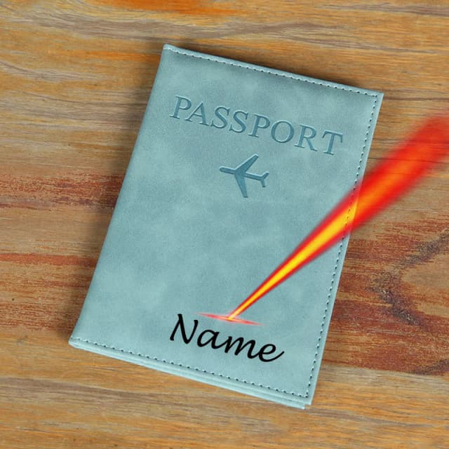 Lasergraveerde naam Paspoorthoes Reisportemonnee Pu-hoesje voor paspoorten Passeport Personnalisé Namen Nummer
