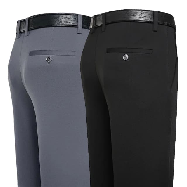 Pakbroek Heren Business Casual Broek Formele kleding Rechte broek Elastisch Zwart Marineblauw Mannelijke kleding
