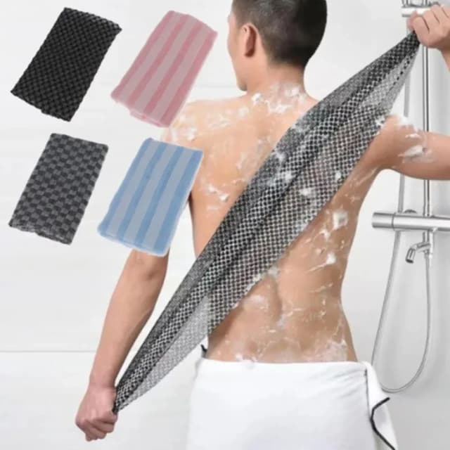 Japanse wrijven washandje bad scrubber nylon handdoekborstel voor rug exfoliërende body scrub douchespons body wash badbenodigdheden