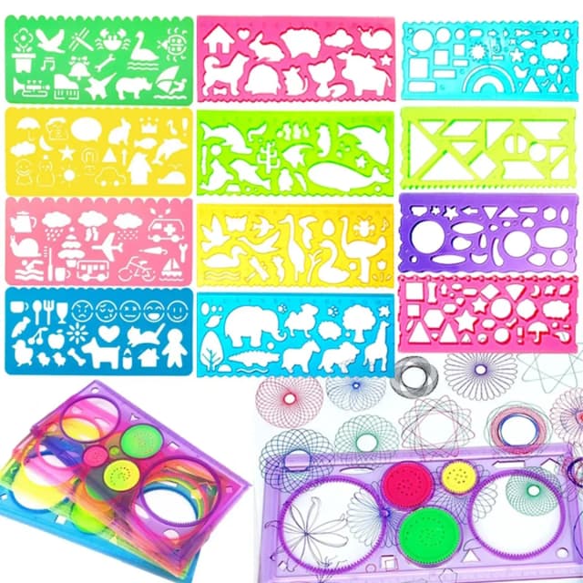 Geometrie Spirograph Tekening Sjabloon Set Schilderij Sjabloon Liniaal Art Craft Creatieve Kinderen Kinderen Educatief Speelgoed Meisjes Jongens Cadeau