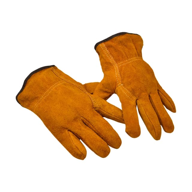Arbeidsbescherming Handschoenen van koeienhuid Dubbellaags geel Veiligheidslassen Slijtvaste handschoenen Persoonlijke beschermende uitrusting