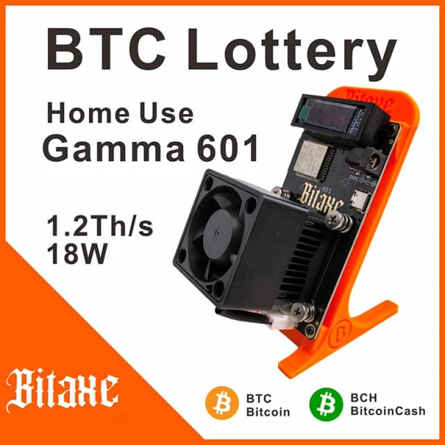 2025 Nieuwste Bitaxe Gamma 601 1.2TH/s Open Source Bitcoin Miner met voeding