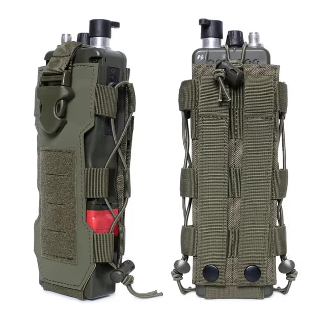 DIZETION Outdoor Sport Molle Waterfles Zakje Radio Kantine Cover Holster Heuptasje Jacht Wandelen Reizen Waterkoker Houder Zakken
